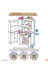 Avelin Kapaklı Mini/Midi Fırın Dolabı 75 cm Beyaz Çok Fonksiyonlu 75x163,4x32,5 cm Mutfak Dolabı