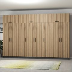 Minar Kale 8 Kapaklı 2 Çekmeceli Dolap Ve Yüklük Antrasit Dore