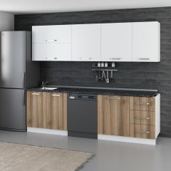 Minar 255 Cm Mutfak Dolabı Beyaz Dore 255-D10