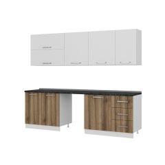 Minar 255 Cm Mutfak Dolabı Beyaz Dore 255-D10