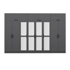 Minar Kale 8 Kapaklı 4 Aynalı 2 Ç Dolap Ve Yüklük Antrasit