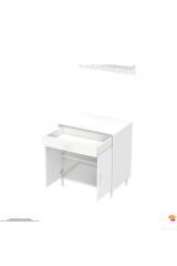 Nehir 70 cm Mutfak Dolabı Çok Amaçlı Ankastre Set Ocak Dolabı 70x88x48 cm Raflı 2 Bölmeli Dolap