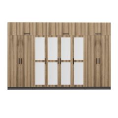 Minar Kale 8 Kapaklı 4 Aynalı 2 Ç Dolap Ve Yüklük Antrasit Dore