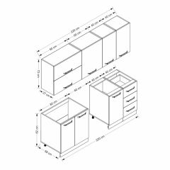 Minar 220 Cm Mutfak Dolabı Beyaz 220-B10