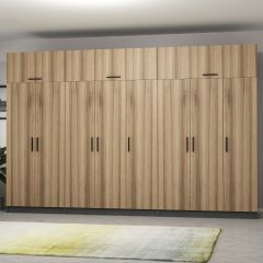 Minar Kale 8 Kapaklı 4 Çekmeceli Dolap Ve Yüklük Antrasit Dore