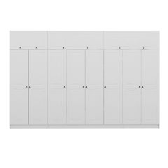 Minar Kale 8 Mebran Kapaklı 2 İç Çekmeceli Dolap Ve Yüklük Beyaz