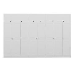 Minar Kale 8 Mebran Kapaklı 4 İç Çekmeceli Dolap Ve Yüklük Beyaz