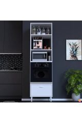 Viramo Mikrodalga/Ankastre Fırın Dolabı 1 Kapaklı Depolama Alanlı 60x217x56 cm Modüler Dolap