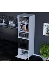 Viramo Mikrodalga/Ankastre Fırın Dolabı 1 Kapaklı Depolama Alanlı 60x217x56 cm Modüler Dolap