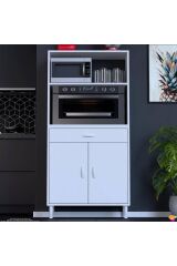 Lunera G:70 cm Beyaz Mutfak Dolabı Çok Amaçlı Açık Bölmeli Fırın Mutfak Dolabı 70x163,4x32,5 cm