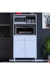 Lunera G:85 cm Beyaz Mutfak Dolabı Çok Amaçlı Açık Bölmeli Fırın Mutfak Dolabı 85x163,4x32,5 cm