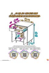 Valya Çekmeceli Beyaz 70 cm Genişlikte Mutfak Dolabı Ocak Alanlı 2 Bölmeli 70x88x56 cm Dolap