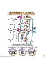 Avelin Kapaklı Mini/Midi Fırın Dolabı 65 cm Beyaz Çok Fonksiyonlu 65x163,4x32,5 cm Mutfak Dolabı