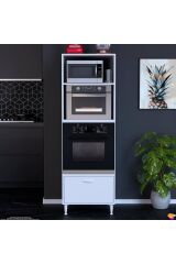 Luno 1 Kapaklı Modüler Dolap Fırın Dolabı 60x185,9x56 cm Geniş Kapasiteli Saklama Dolabı