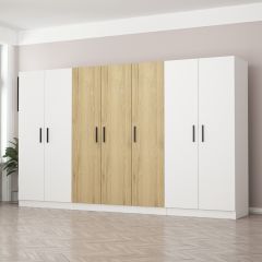 Kale 7 Kapaklı 2 Çekmeceli - Dolap - Beyaz / Dore