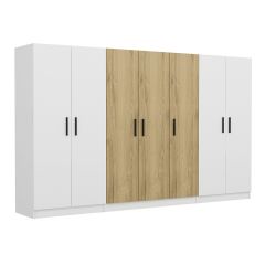 Kale 7 Kapaklı 2 Çekmeceli - Dolap - Beyaz / Dore