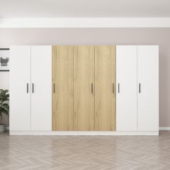 Kale 7 Kapaklı 4 Çekmeceli - Dolap - Beyaz/Pera