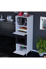 Luno 2 Kapaklı Modüler Dolap Fırın Dolabı 60x185,9x56 cm Geniş Kapasiteli Saklama Dolabı