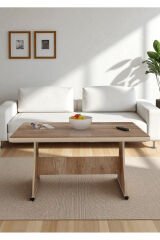 SEYİR 61x119x68 Tekerlekli MDF Masa – Yemek, Mutfak, Balkon Masası