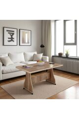 SEYİR 61x119x68 Tekerlekli MDF Masa – Yemek, Mutfak, Balkon Masası
