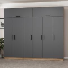 Minar Kale 6 Kapaklı 2 Ç Dolap Ve Yüklük Dore Antrasit