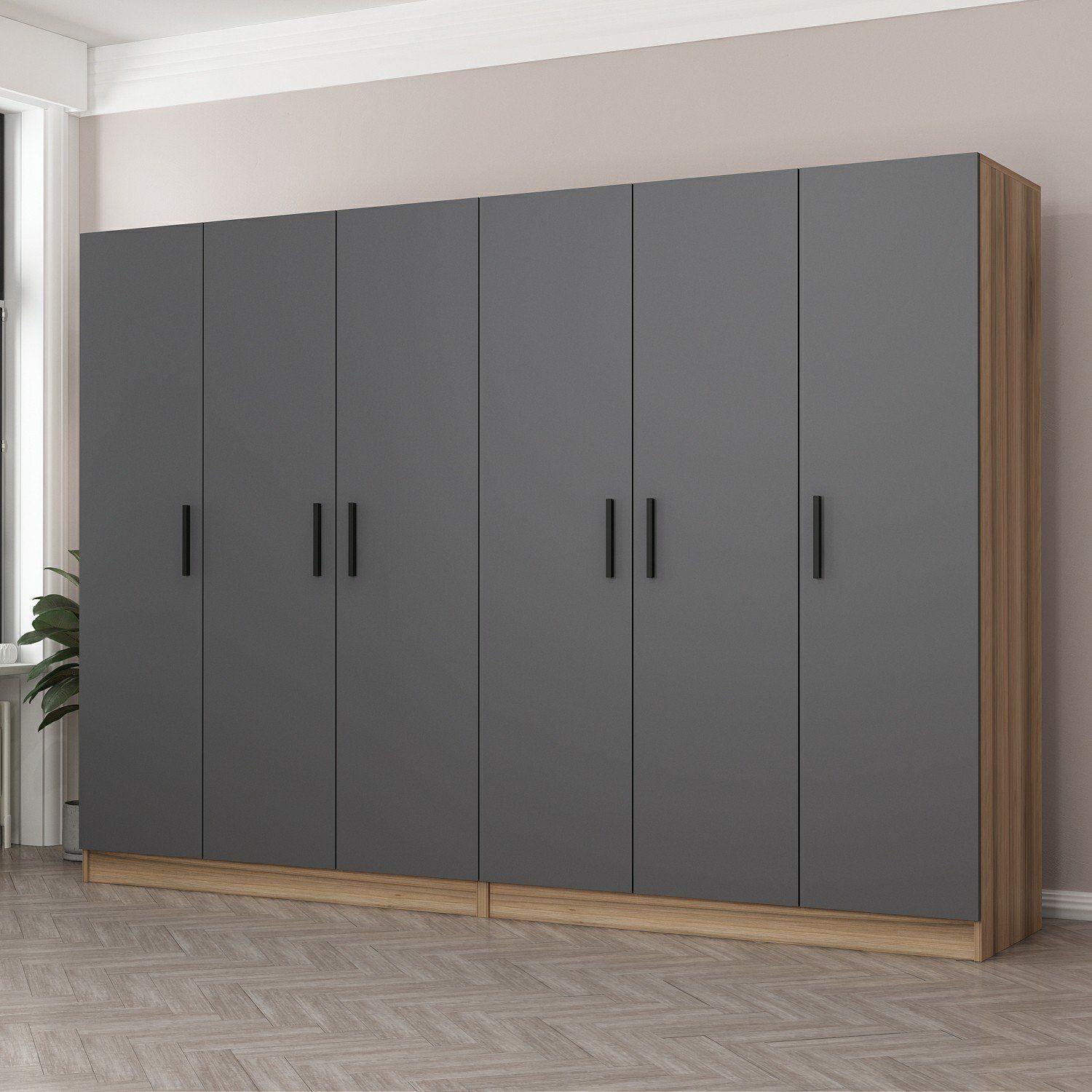 Minar Kale 6 Kapaklı 4 Ç Dolap Dore Antrasit