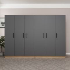 Minar Kale 6 Kapaklı 4 Ç Dolap Dore Antrasit