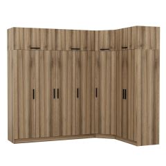 Minar Kale 7 Kapaklı 2 Ç Köşe Dolap + Yüklük Dore