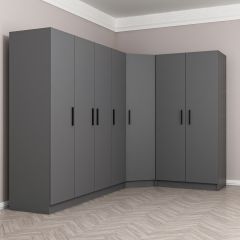 Minar Kale 7 Kapaklı 2 Ç Köşe Dolap Antrasit