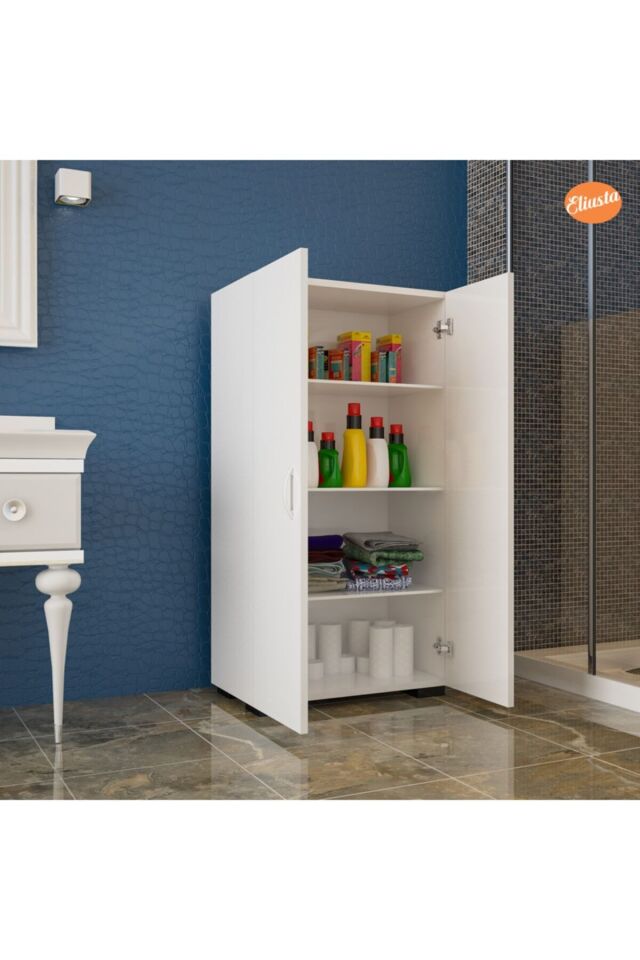 Çok Amaçlı Dolap Banyo Dolabı Bahçe Dolabı Mutfak Dolabı Ofis Dolabı Kiler Kapaklı Raflı