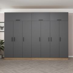 Minar Kale 7 Kapaklı 4 Ç Dolap Ve Yüklük Dore Antrasit