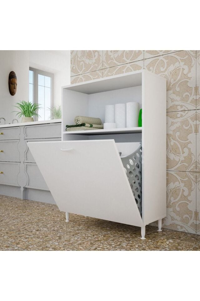 Iki Gözlü Sepetli Banyo Dolabı