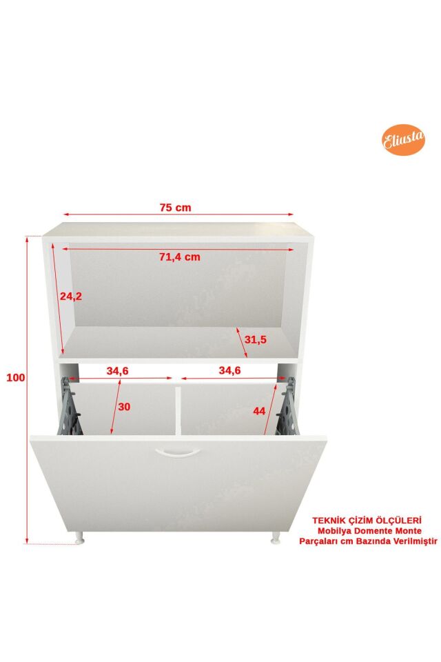 Iki Gözlü Sepetli Banyo Dolabı