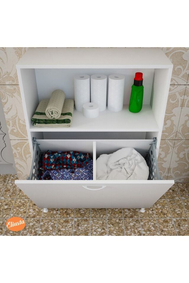 Iki Gözlü Sepetli Banyo Dolabı
