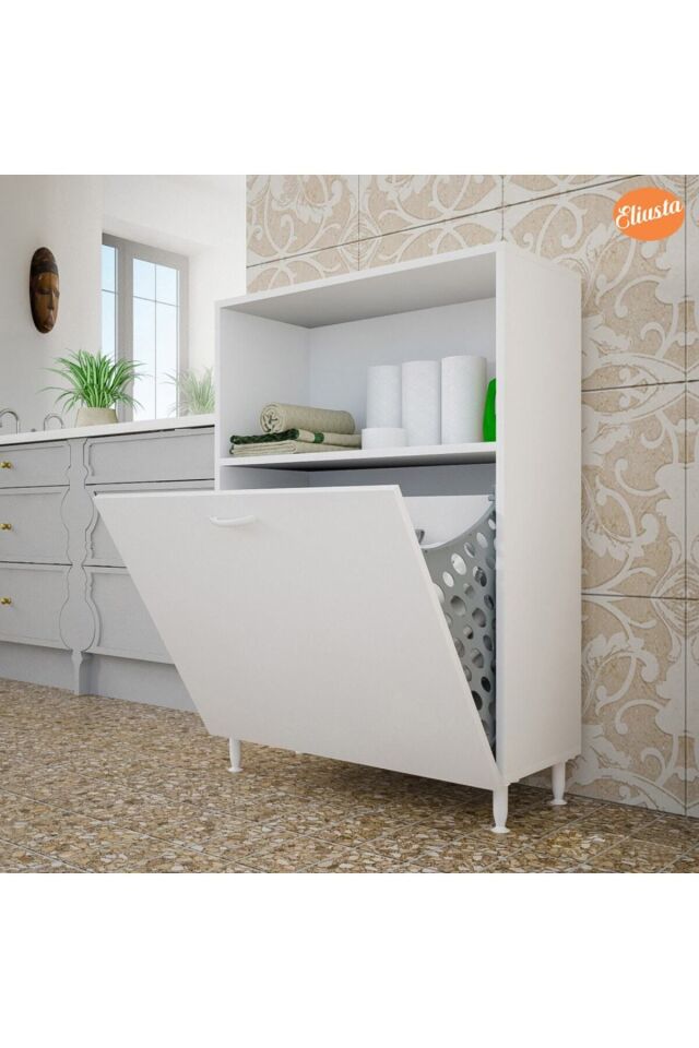 Iki Gözlü Sepetli Banyo Dolabı