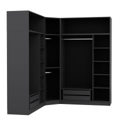 Minar Kale 7 Kapaklı 4 Ç Köşe Dolap + Yüklük Antrasit