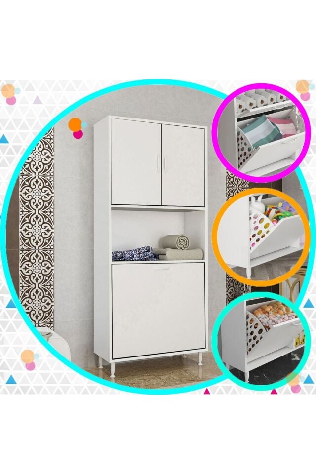 Kirli Çamaşır Dolabı Banyo Kirli Çamaşır Sepeti