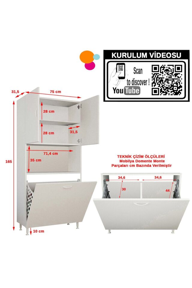 Kirli Çamaşır Dolabı Banyo Kirli Çamaşır Sepeti