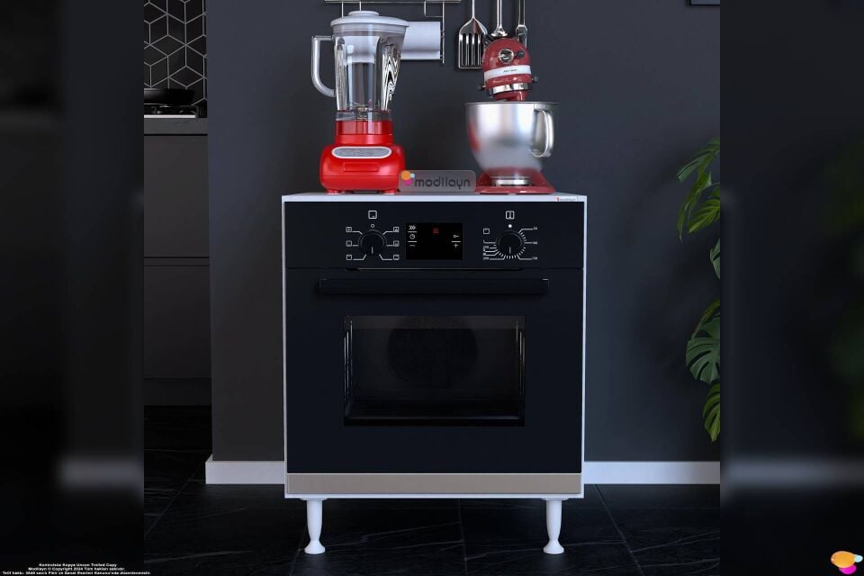 Nivo 60 cm Ankastre Fırın ve Ocak Altı Modülü Mutfak Robotu Standı Beyaz Mutfak Dolabı 60x76x56 cm
