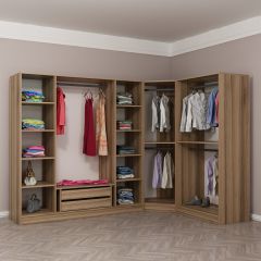 Minar Kale 7 Kapaklı 4 Ç Köşe Dolap Dore Antrasit