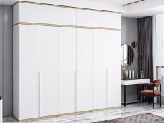 Kale Line 6 Kapaklı 2Ç Yüklüklü Dolap - Artisan/Beyaz