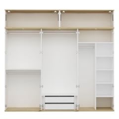 Kale Line 6 Kapaklı 2Ç Yüklüklü Dolap - Artisan/Beyaz