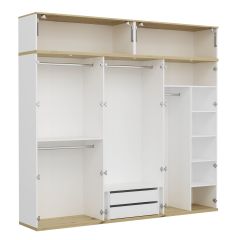 Kale Line 6 Kapaklı 2Ç Yüklüklü Dolap - Artisan/Beyaz