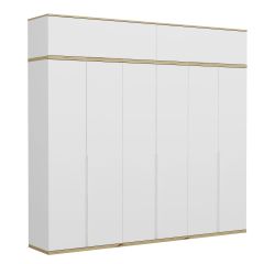 Kale Line 6 Kapaklı 2Ç Yüklüklü Dolap - Artisan/Beyaz