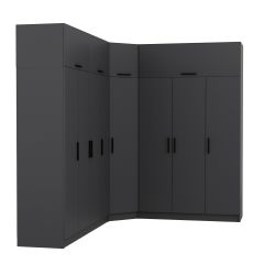 Minar Kale 8 Kapaklı 4 Ç Köşe Dolap + Yüklük Antrasit