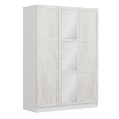 Minar Kale Country 3 Kapak Aynalı 2 Ç Zincir Dolap - E.Beyaz