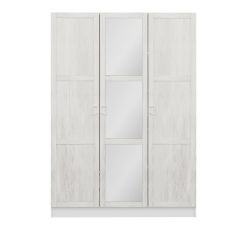 Minar Kale Country 3 Kapak Aynalı 2 Ç Zincir Dolap - E.Beyaz