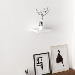 Minar Gizli Tutuculu Duvar Rafı 23 cm - P.Beyaz