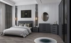 Kale Luxe Yatak Odası Takımı - Antrasit Set 4