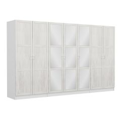 Minar Kale Country 7 Kapak Aynalı 2 Ç Zincir Dolap - E.Beyaz